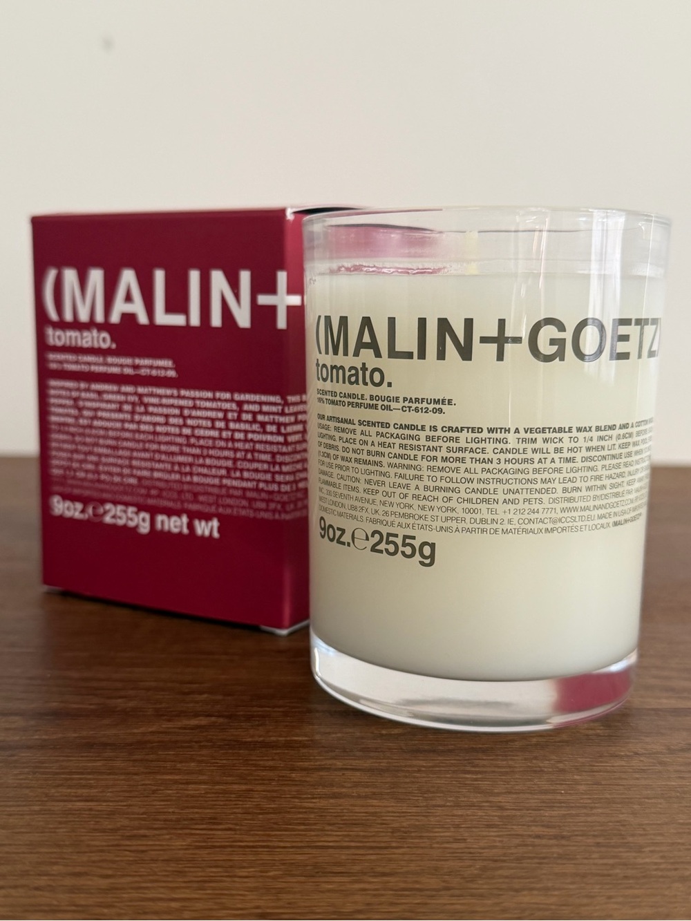 Malin + Goetz Tomato Scented Candle 9 oz (Brand new in box)